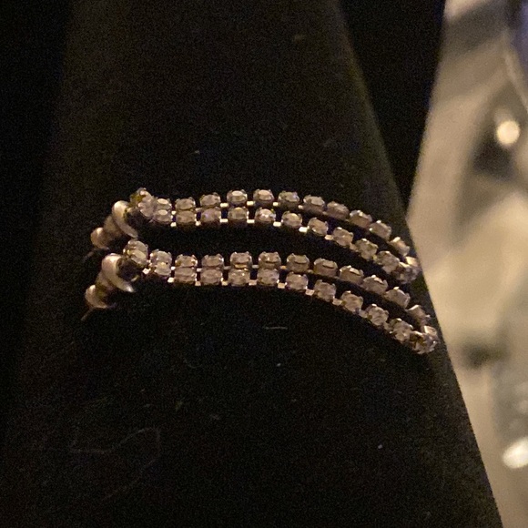 Rhinestone drop earrings - Picture 2 of 4